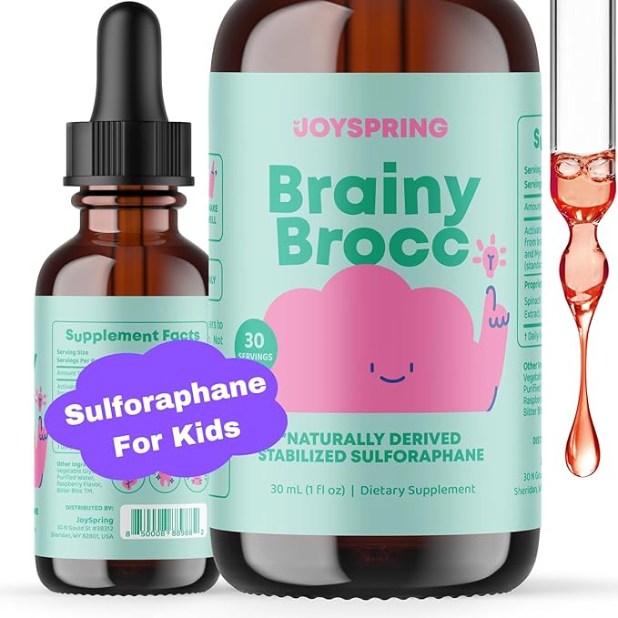 JoySpring SleepBerry Liquid Melatonin and Sulforaphane Supplement for Kids