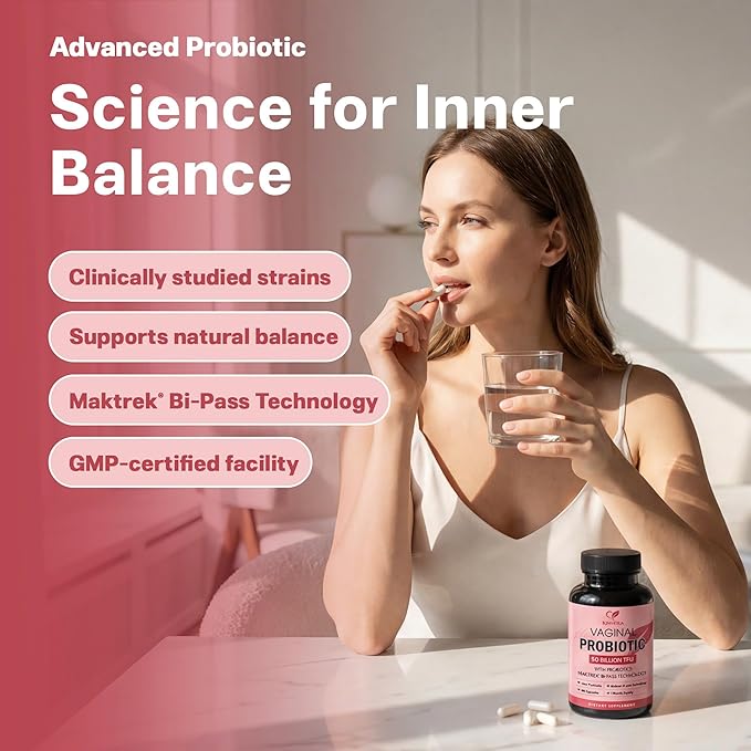 Probiotics for Women with Prebiotics – 50 Billion CFU – Digestive Immune &amp Vaginal Health – 60 Capsules