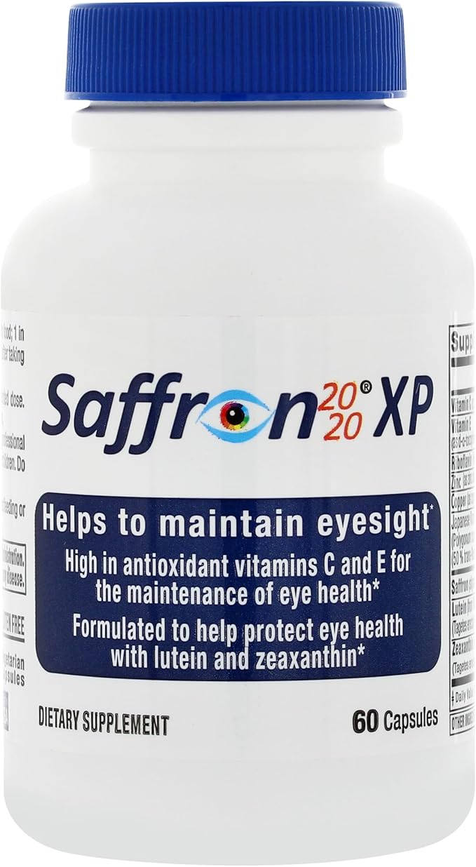 Saffron 2020-XP Supplement with Saffron Resveratrol Vitamins and Minerals Zeaxanthin and Lutein -60 Vegetarian Capsules