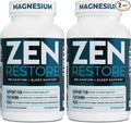 Nutrology Zen Restore – 400mg Magnesium Malate Vitamin D3 &amp L-Theanine Supports Sleep Muscle Recovery &amp Adrenal Wellness Magnesium Supplement for Men and Women 30 Servings (Pack of 2)