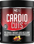 Cardio Cuts NDS Nutrition 4.0 Pre Workout Supplement - Advanced Weight Loss and Pre Cardio Formula with L-Carnitine CLA MCTs L-Glutamine and Safflower Oil - Miami Sunrise (40 Servings)