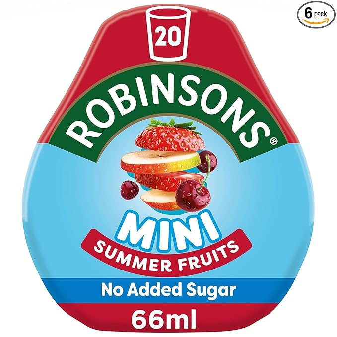 Robinsons Mini Summer Fruits On-The-Go Squash 66ml (Pack of 6)