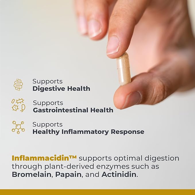 Premier Research Labs Inflammacidin - Digestive Enzymes Papain from Papaya and Bromelain Enzymes for Digestion Plant Enzymes for Women &amp Men Vegan Friendly - 90 Vegetarian Capsules