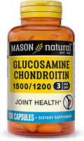 MASON NATURAL Glucosamine Chondroitin 1500/1200 with Vitamin C Supports Joint Health for Normal Flexibility &amp Mobility* 100 Capsules 1 Month Supply