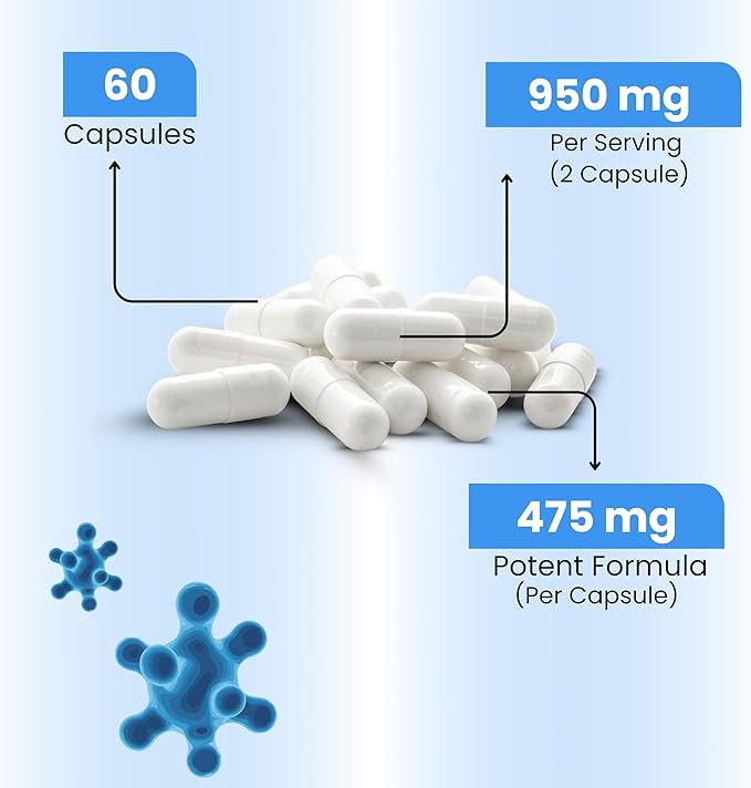 NAD+ Supplement 950mg Per Serving (Nicotinamide Adenine Dinucleotide) NAD+ Supplements for Men &amp Women 60 Vegan Gluten-Free Capsules 30 Day Supply