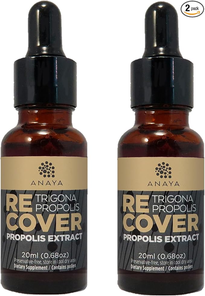 Anaya Trigona Propolis Extract (organically-farmed stingless melipona Bees) Pack of 2-100% Pure Natural Immune Support 3X Antioxidant Activity