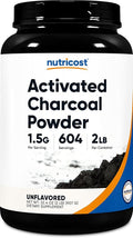 Nutricost Activated Charcoal Powder 2lbs - Food Grade Powder Toothpaste Facemask Odor Control Vegetarian Gluten Free Non-GMO