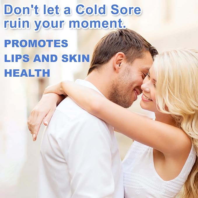 Lysine Cold Sore Treatment for Lips with Probiotics &amp Vitamin C for Lip Skin Gut &amp Immune Health Managing Cold Sore Frequency &amp Severity Cold Sore Patch Alternative 100 Capsules