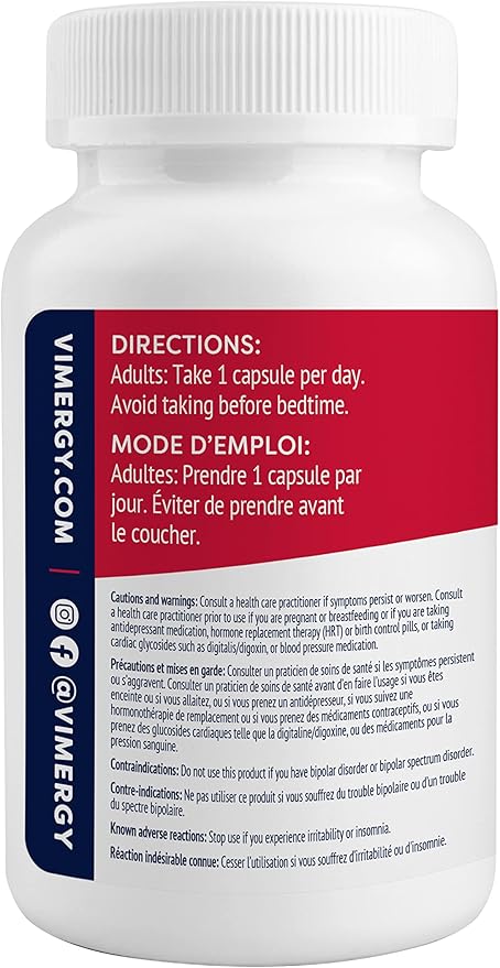 Vimergy Adapto B Complex 120 Servings – High Potency with 8 B Vitamins Rhodiola &amp Hawthorn Berry – Supports Mental Energy Cognition Mood - Non-GMO Kosher Vegan Paleo No Gluten No Soy