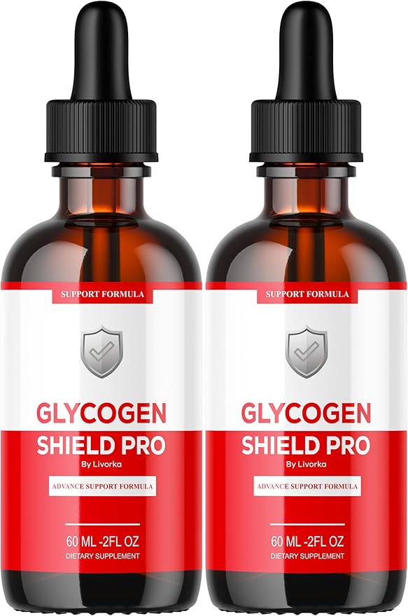 (2 Pack) Glycogen Shield Pro - Glycogen Shield Pro Drops GlycogenShield Pro Drops GlycogenShield Pro Support Glycogen Shield Pro Support Glycogen Shield Pro Supplement 2 Bottles for 60 Days