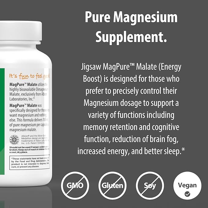 Jigsaw Health Bundle | Adrenal Cocktail 60 Servings (Jar) and MagPure Malate 120 Capsules