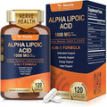 Totaria Alpha Lipoic Acid 1000mg - ALA Supplement Antioxidant for Neuropathy Support Nerve Health Liver Detox Antioxidant Metabolism and Cell Energy Anti-Aging - Non-GMO Gluten Free Vegan Safe