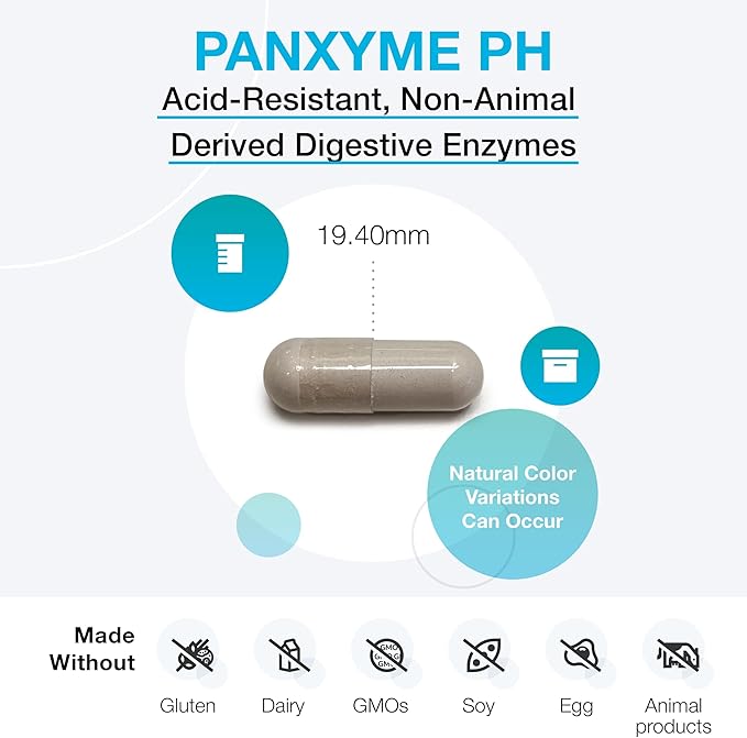 XYMOGEN PanXyme pH - Supports Healthy Digestion of Proteins Carbohydrates Fats &amp Vegetable Fiber - Vegetarian Non-GMO &amp Gluten Free - 90 Capsules
