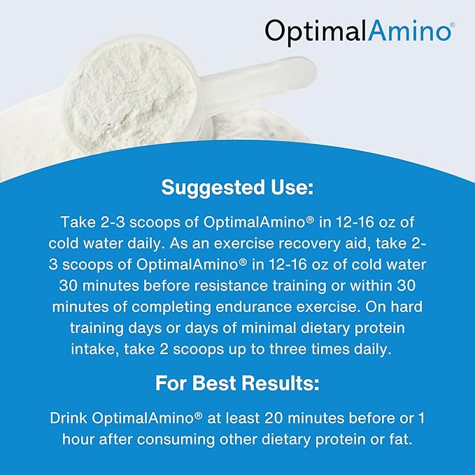 OptimalAmino Amino Acid Powder | 99% Utilized Essential Amino Acid (EAA) Supplement | Pre/Post Workout &amp Muscle Recovery | NSF for Sport Certified | Tangerine Flavor