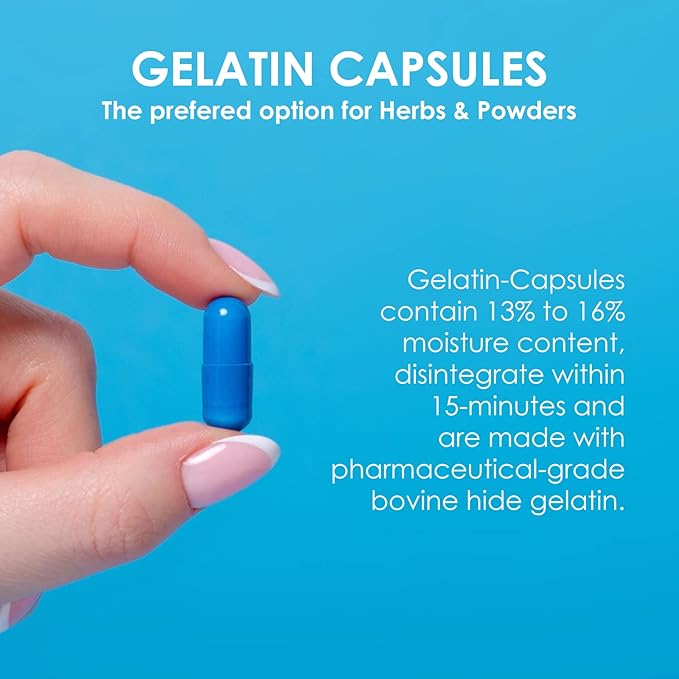Capsuline Size 000 Gelatin Empty Capsules 10000 Count Empty Gel Pill Capsules DIY Pure Bovine Pill Capsule Filling Empty Caps Kosher Gluten Free and Non-GMO Certified Clear