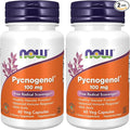 NOW Foods Supplements Pycnogenol 100 mg (a Unique Combination of Proanthocyanidins from French Maritime Pine) with Amla 60 Veg Capsules (Pack of 2)