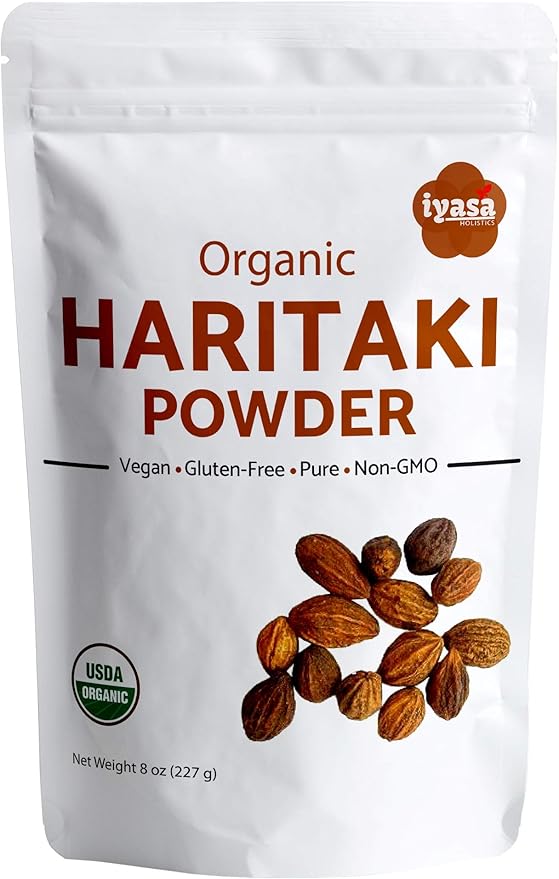 Haritaki Powder Organic 16oz - USDA-Certified Terminalia Chebula Superfood Powder for Digestive Balance Bowel Support Nutrient Absorption - Haritaki Herb Ayurveda Products by Iyasa Holistics