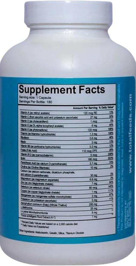 Total People Plus - Multivitamin &amp Minerals for Adults - Dietary Supplements Rich in Major Minerals with Mix of Vitamins A D and E - Boosts Energy and Vitality - 180 Capsules