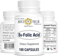 Bio-Tech Pharmacal B6-Folic Acid 100 Capsules – All-Natural Supplement – Supports Cardiovascular Bone &amp Nervous System Health – No Dairy Fish Gluten Peanut Shellfish Halal &amp Soy – No