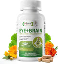 Eye + Brain Supplements for Memory and Focus Lutein 40mg Zeaxanthin Astaxanthin Bilberry Lion’s Mane Bacopa Monnieri Ginkgo Biloba 14 in 1 Eye Vitamins for Adults &amp Seniors 120 Capsules
