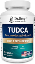 Dr. Berg TUDCA Supplement (Tauroursodeoxycholic Acid) - Powerful Formula for Liver Health Bile Flow Gallbladder Support and Digestive Health* - 30 Capsules