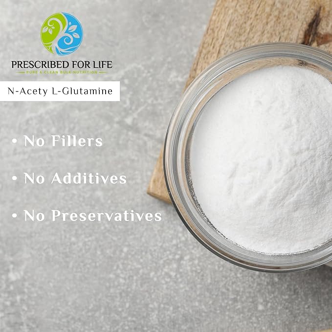 Prescribed For Life N Acetyl L Glutamine Powder Pure L Glutamine Amino Acids Supplement (56g)