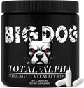 Big Dog 3-in-1 Total Alpha Blend for Men Non-GMO - Natural Energy &amp Endurance Support 60 Count (1)