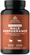 Ancient Nutrition Organ Supplements for Men Once Daily Grass-Fed and Wild Organ Complex Tablets Liver Prostate Pancreas Supports Male Performance Healthy Aging 30 Ct