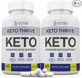 (2 Pack) Keto Thrive Keto ACV Pills 1275MG Keto Support Blend Capsule Alternative to Keto ACV Gummies Formulated with Apple Cider Vinegar Extra Virgin Olive Oil Powder Green Tea Leaf 120 Capsules