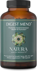 Natura Health Products Digest Mend Supplement - Encourages Healthy gastric microboime* - Featuring Deglycyrrhizinated Licorice (DGL) Aloe Vera Marshmallow Mastic Gum &amp Chamomile (180 Capsules)