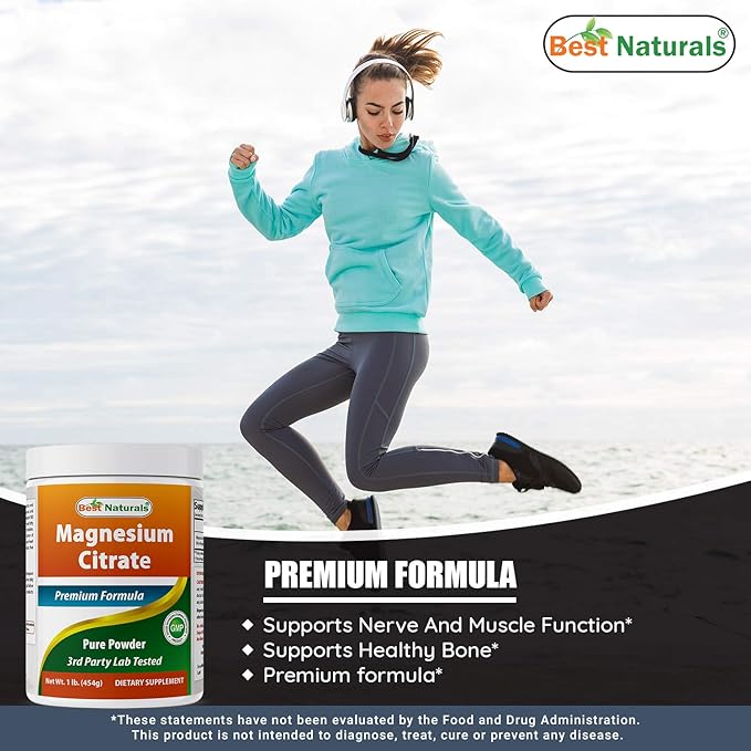 Best Naturals Magnesium Glycinate Powder - 1 Pound (1 LB (Pack of 3))