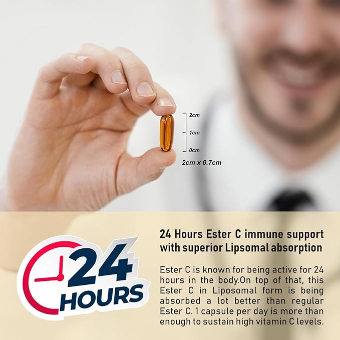 Liposomal Ester C - The Only Ester C Vitamin C in Liposomal Form for the Best Absorption (60)