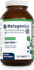 Metagenics Lipo-Gen - Lipotropic Liver &amp Gallbladder Support Supplement* - with Vitamin B12 Choline Inositol &amp Artichoke Extract - Supports Fat Metabolism &amp Detoxification* - 270 Tablets