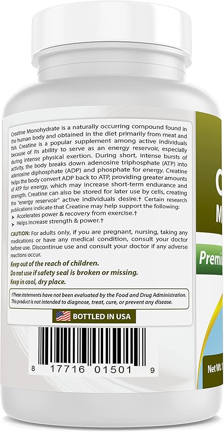 Best Naturals Creatine Monohydrate 1 Lb Pure Powder (1 LB (Pack of 3))