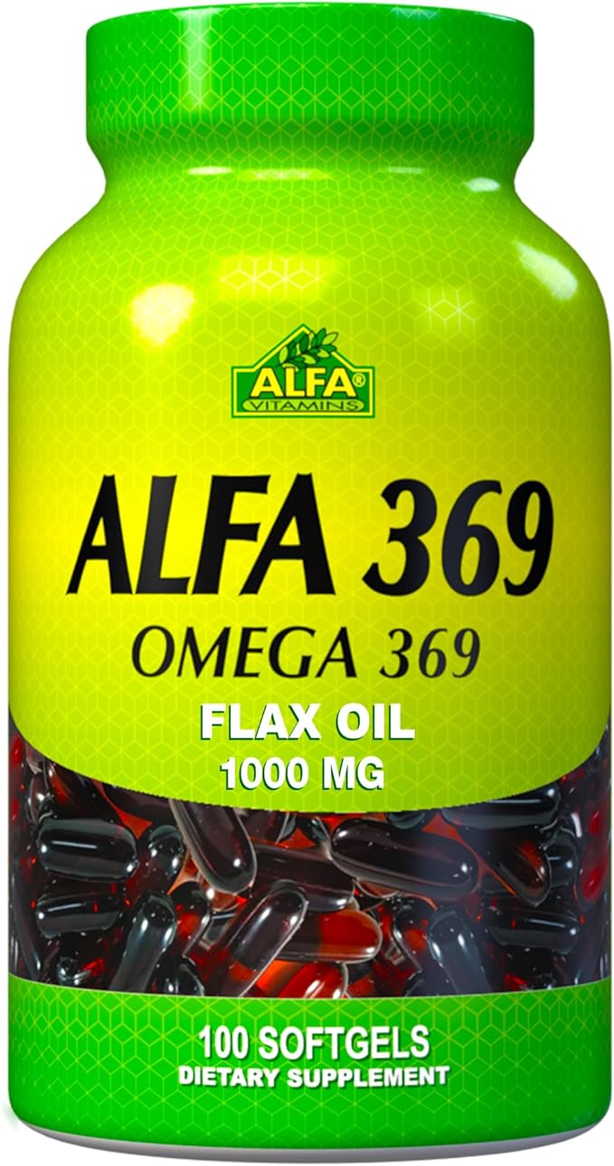 Alfa Vitamins Alfa 3-6-9 1000 Mg Nutrition Supplement 100 Count
