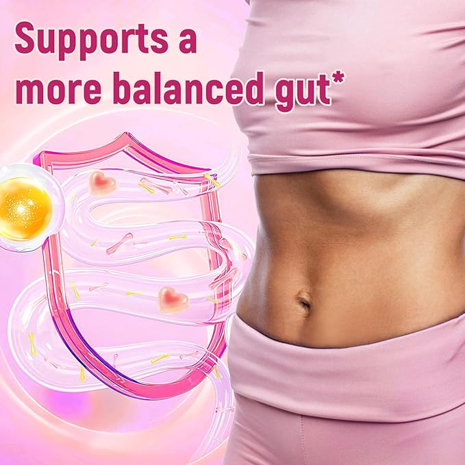 10G Fiber Gummies with Collagen Peptides Hyaluronic Acid Vitamin C ACV 30 Billion CFU Probiotics – Sugar Free Collagen Gummy for Skin Hair &amp Nails – Digestive Health Support – 60 Cts