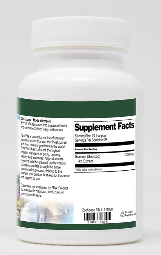 Extra Strength Graviola (Soursop) 4:1 Extract Powder (1 oz ZIN: 511050) - 3 Pack