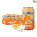 Spindrift Orange Cream Float Orange Vanilla Soda Made with Real Squeezed Fruit 12 Pack Case