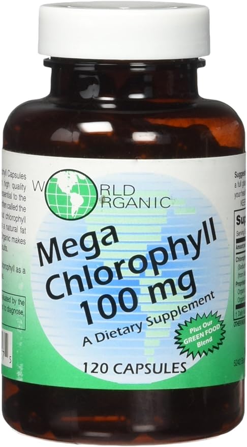World Organics 100 mg Mega Chlorophyll 120 Count