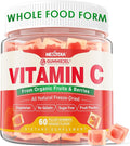 Organic Vitamin C Gummies 120mg for Adults Sugar Free Daily Immune Defense Raw Antioxidant 100% Whole Food Chewable Vitamin C Supplement from 1200mg Berries &amp Fruits for Collagen Vegan 60 Co