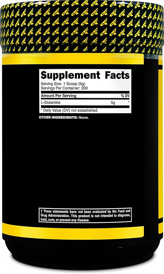 Primaforce L-Glutamine Powder 1000 Grams (1 KG) Unflavored - Pure L-Glutamine Powder 5g per Serving GMO-Free Gluten-Free 200 Servings
