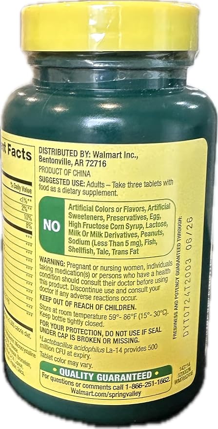 Probiotic Multi-Enzyme Digestive Formula Tablets 200 Count with Bundle Exclusive Better Ligth&ampSpring Guide