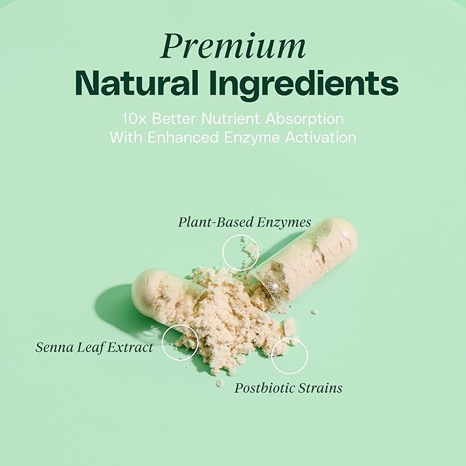 Innerspace Flora Premium Digestive Enzymes for Men and Women - 12 Enzymes for Digestion &amp Senna Leaf Extract - Supports Gut Health Digestion Supplement Nutrient Absorption - 90 Capsules