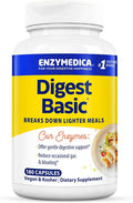 Enzymedica Digest Basic Digestive Enzymes for Sensitive Stomachs Offers Fast-Acting Gas &amp Bloating Relief 180 Count