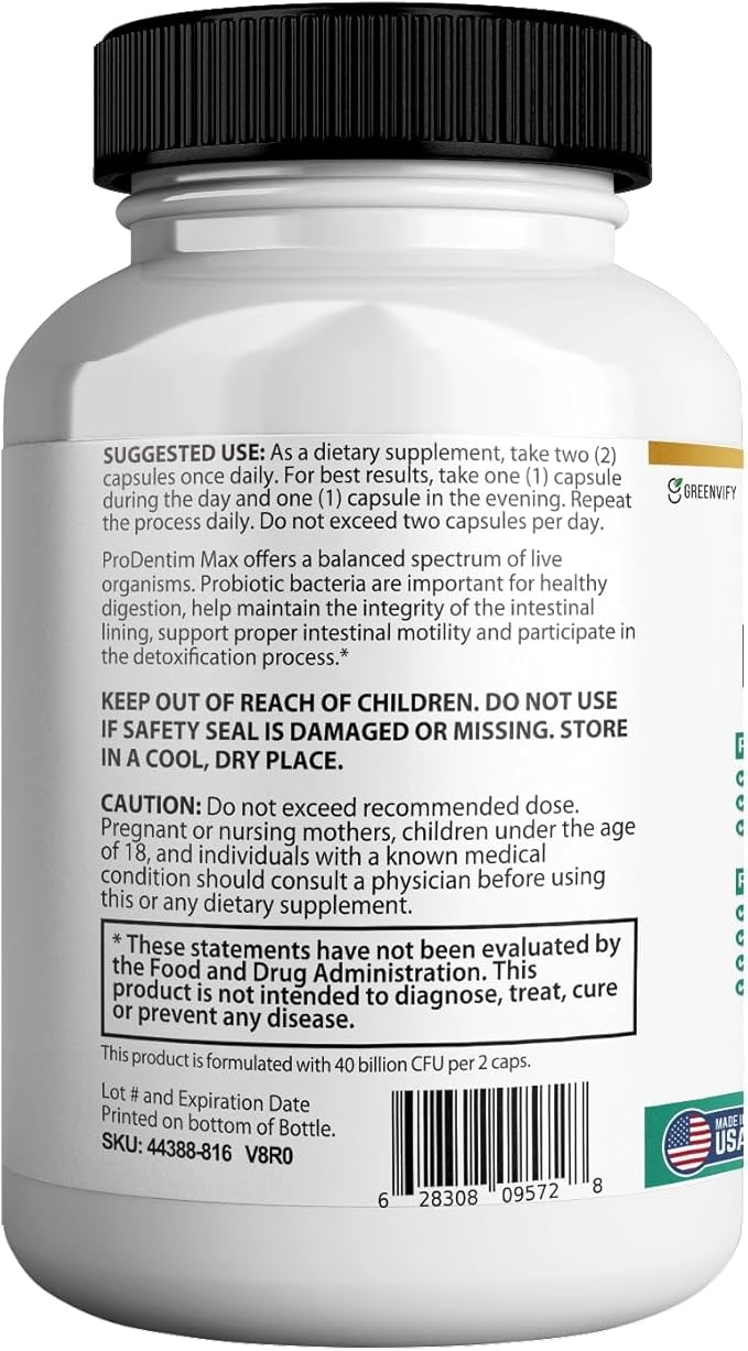ProBiotia Max 40 Billion CFU Extra Strength Oral Probiotic Supplement 60 Capsules Supports Teeth and Gum Health Gluten Free (2)