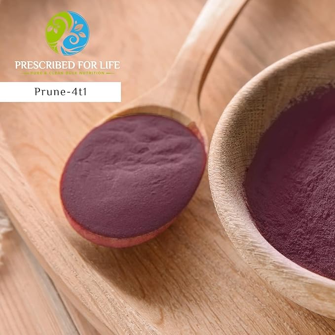 Prescribed For Life Prune Powder 4:1 Dried Plums Supplement Rich in Vitamins and Antioxidants High Fiber Superfood Powder for Capsules Smoothies and Baking (1kg)