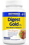Enzymedica Digest Gold + ATPro Maximum Strength Enzyme Formula 14 Key Enzymes Including Amylase Protease Lipase and Lactase 120 Capsules
