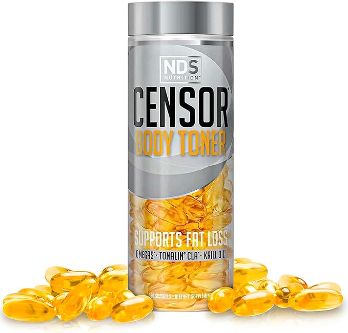 Censor NDS Nutrition LipoRUSH XT Fat Loss and Body Toner Bundle - CLA Omega 3-6-9 L-Carnitine &amp Teacrine for Maximum Energy Metabolism and Shredding Fat