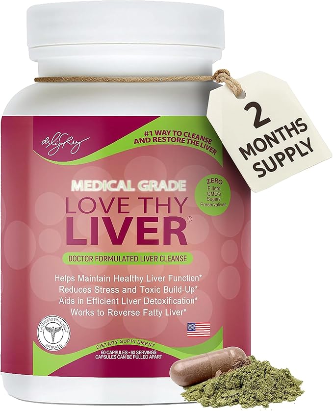 Dr. Liz Cruz Love Thy Liver - Liver Cleanse Detox &amp Repair Liver Supplements with Enzymes Herbs &amp Nutritive Ingredients Liver Health Supplement in Veggie Capsules 60 Counts