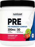 Nutricost Pre-Workout Powder (Strawberry Kiwi) 30 Servings - GMO-Free Gluten-Free Vegetarian